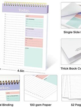 Other | To Do List Notepad Undated Daily Planner For Work And Goal ...